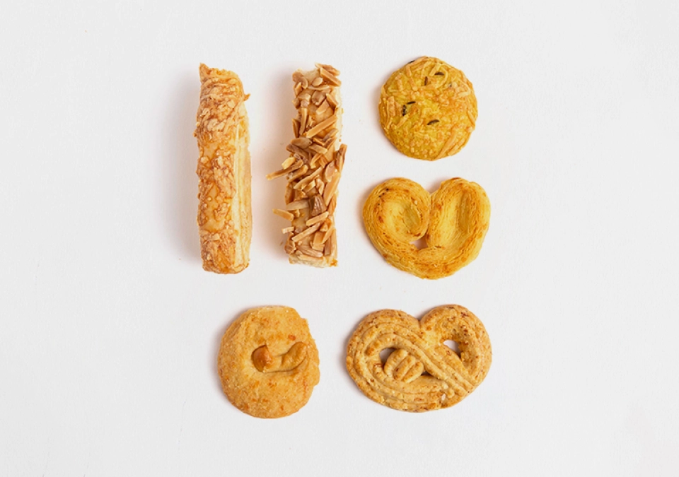 Assorted savoury cookies